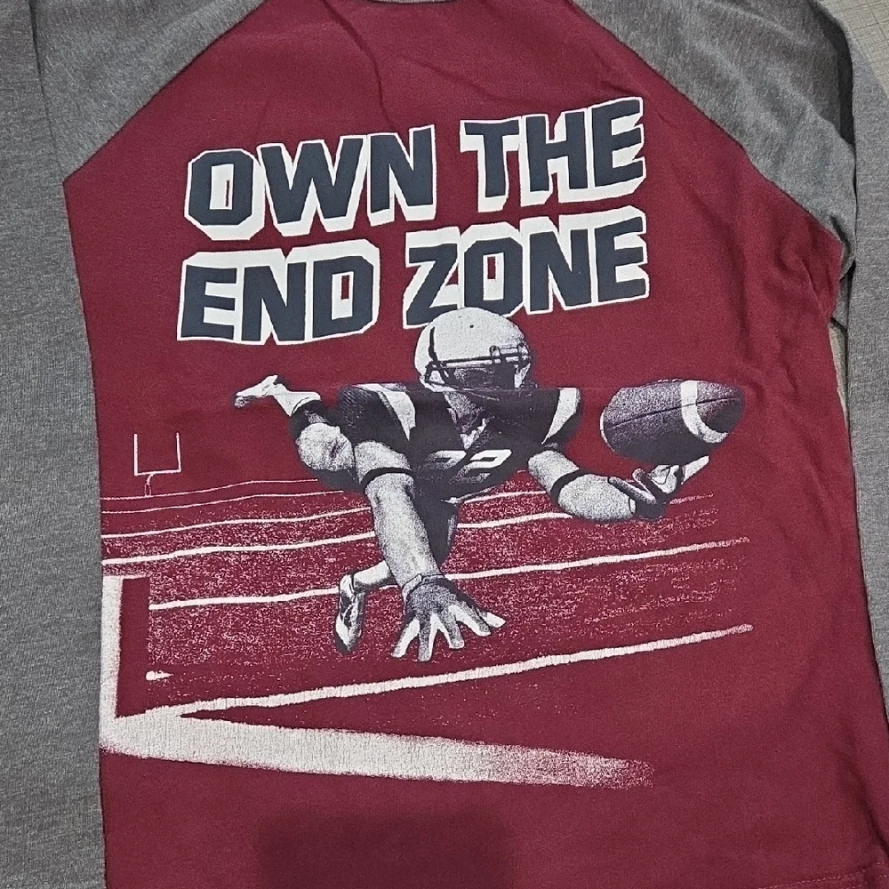 The Children's Place Gray and Maroon Football Graphic Tees